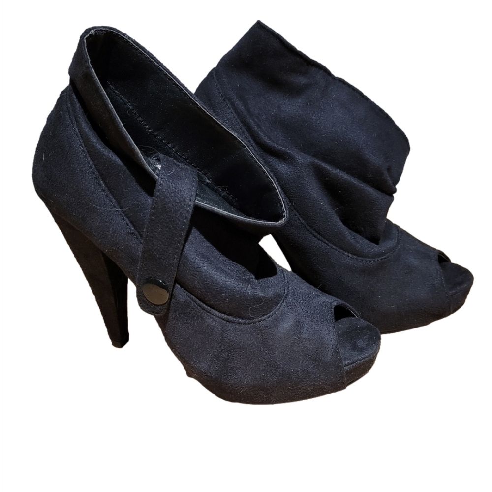 Peep toe Heels in black size 6 - Picture 5 of 9
